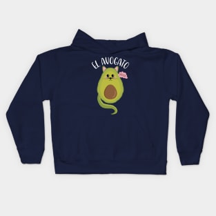 El Avogato cute funny cat gato avocado mash-up t-shirt Kids Hoodie